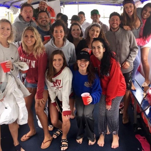 a group of people posing for a photo