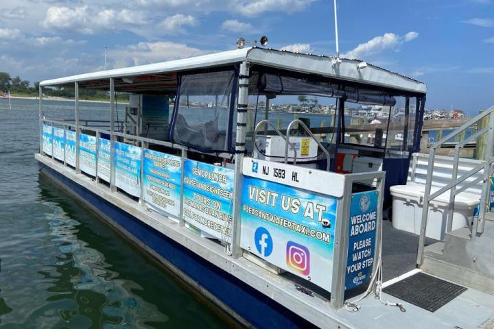 a bus that is sitting on a dock