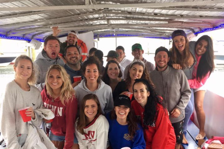 a group of people posing for a photo